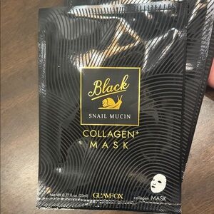 Glamfox Black Snail Mucin Collagen Mask Luxury Korean Skincare